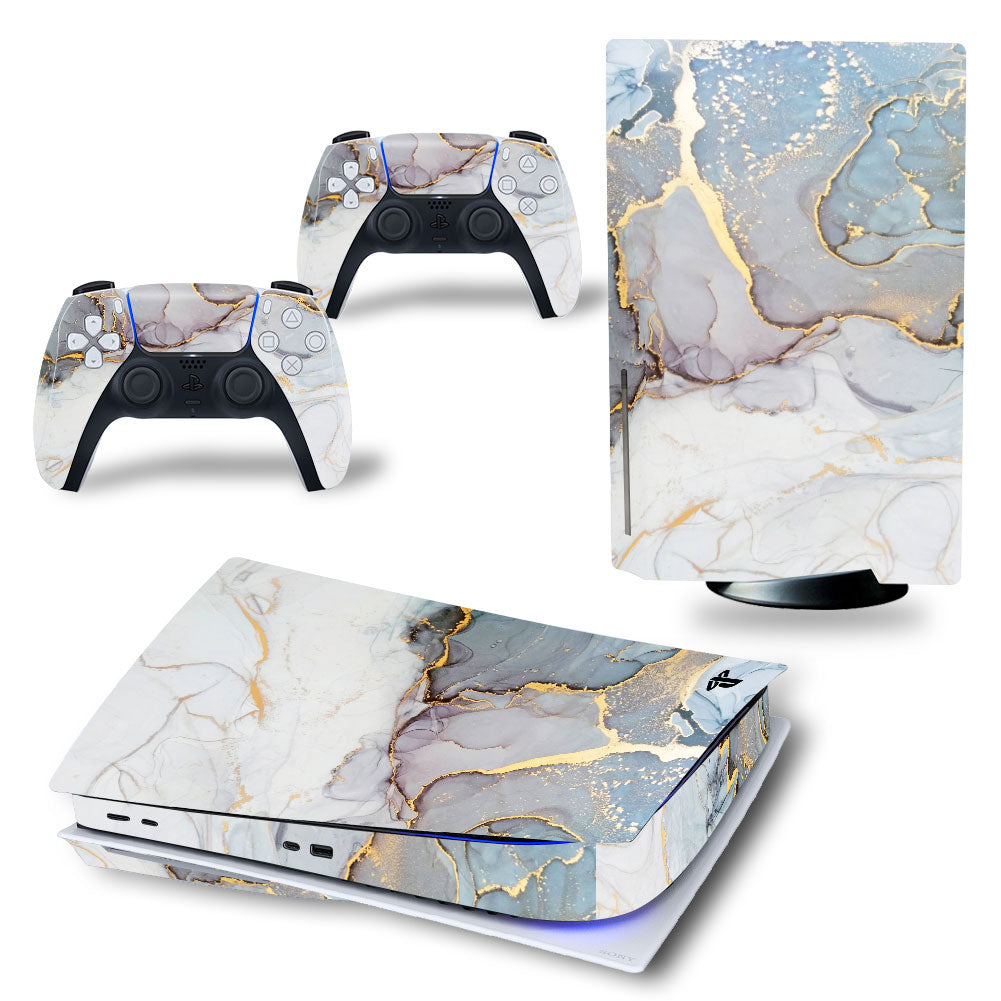 White Playstation 5 Stickers Vinyl Decals PS5 Disk