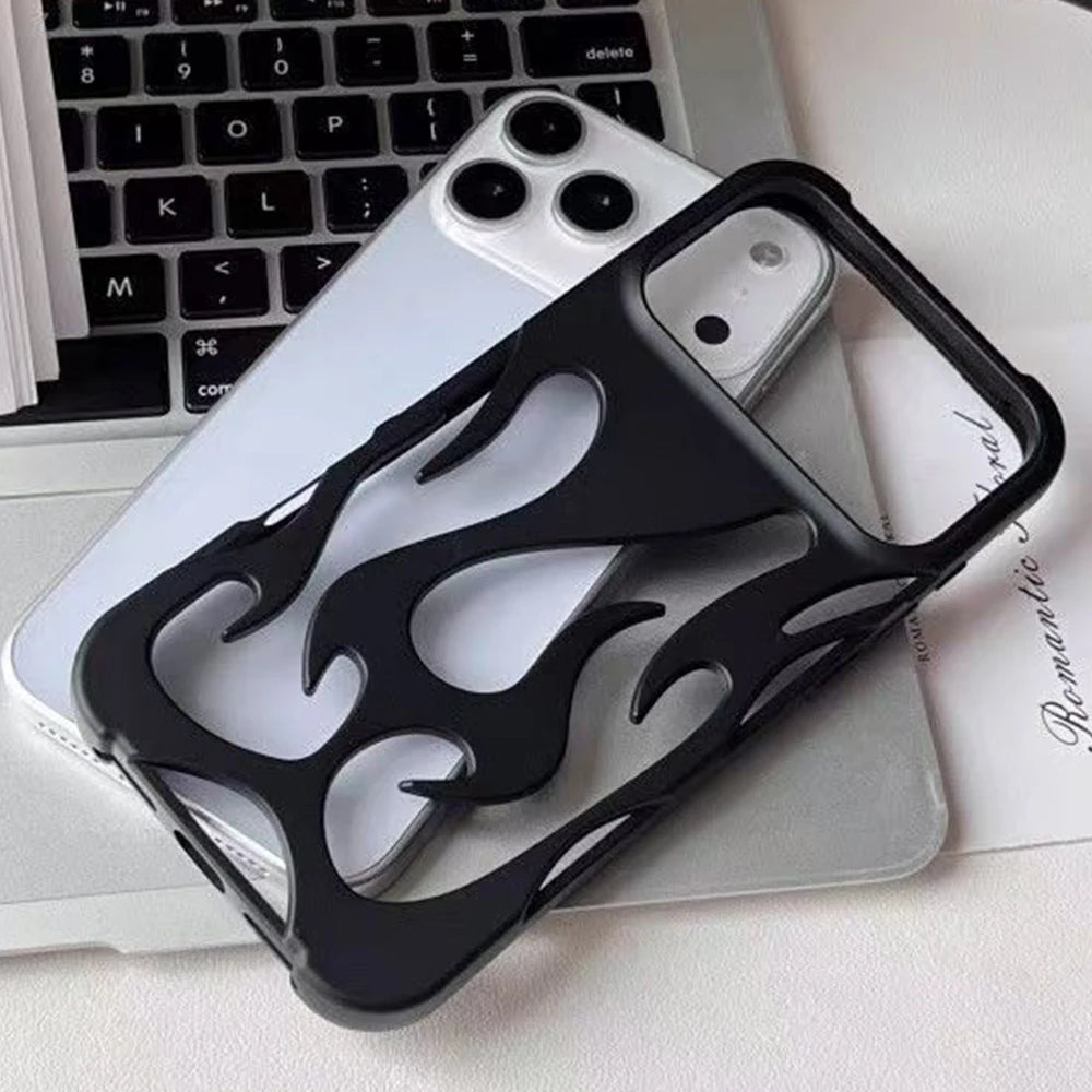 Friendly Hollow Design Flame Case For iPhone