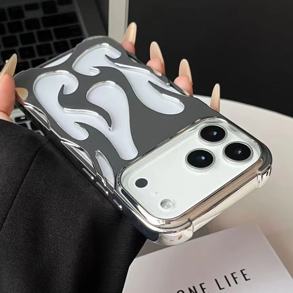 Friendly Hollow Design Flame Case For iPhone
