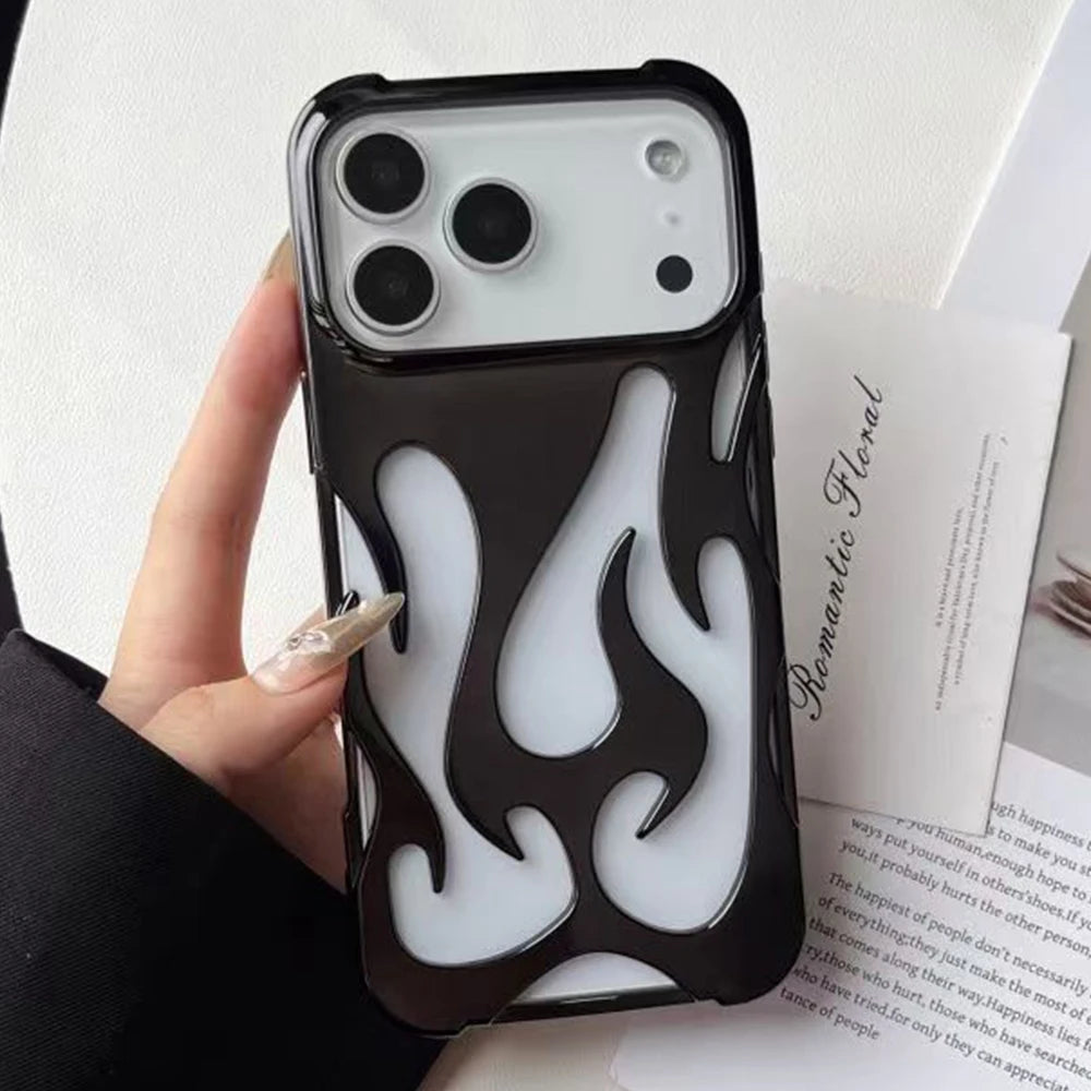 Friendly Hollow Design Flame Case For iPhone
