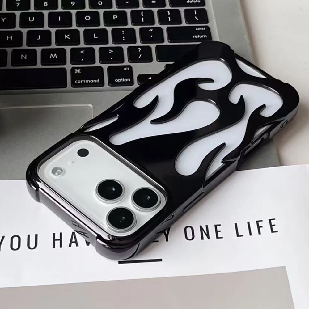 Friendly Hollow Design Flame Case For iPhone
