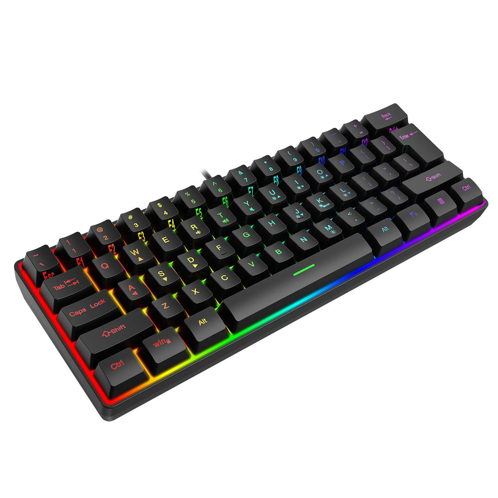 61 Keys RGB Gaming Keyboard Key Punchless Wired Keyboard