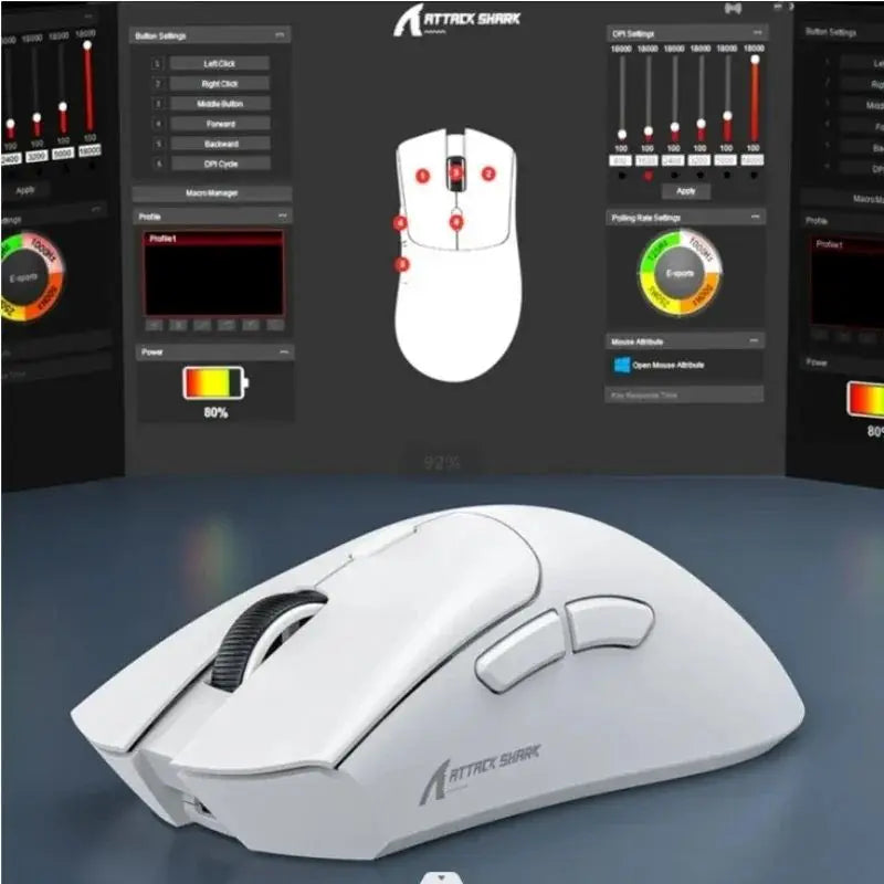 Attack Shark R1 2.4G USB Tri-mode Wireless Gaming Mouse