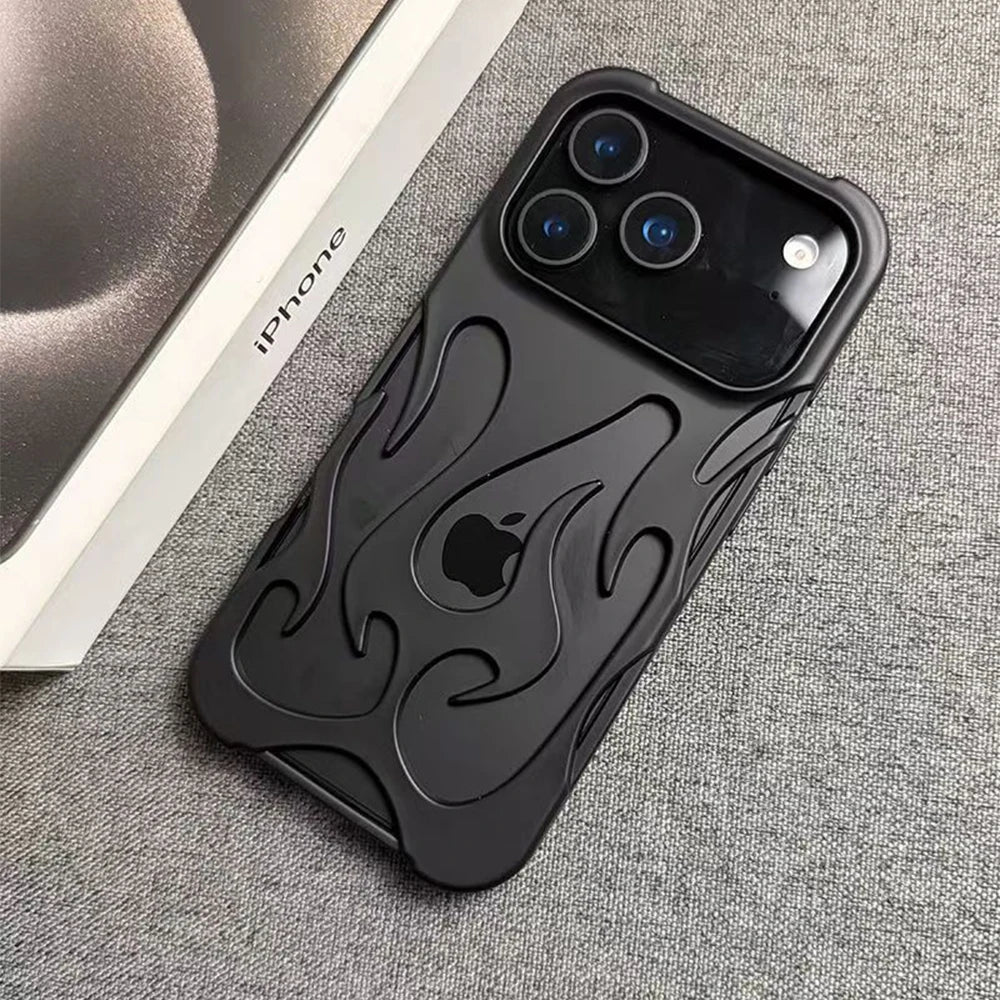 Friendly Hollow Design Flame Case For iPhone