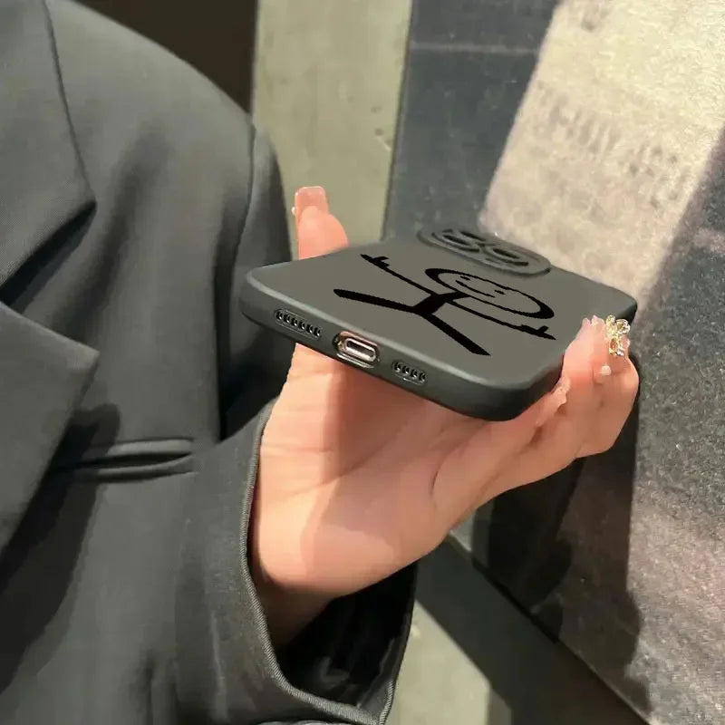 Cartoon Matchman Matte Silicone Phone Case